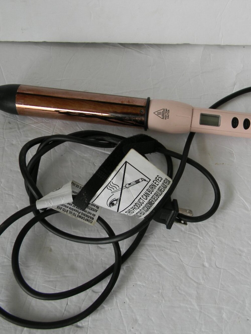 L'ANGE Titanium Hair Curling Wand HT212 BLUSH PINK 1"ROUND